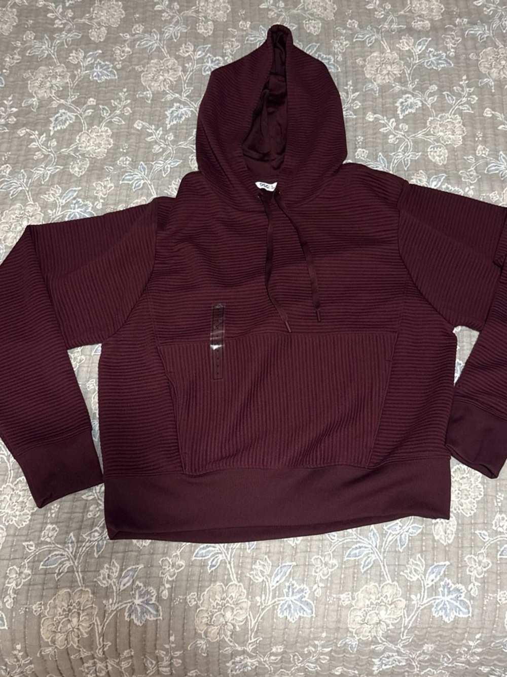 DSG Women's Ribbed Hooded Pullover Sweater - Burgundy - NWT